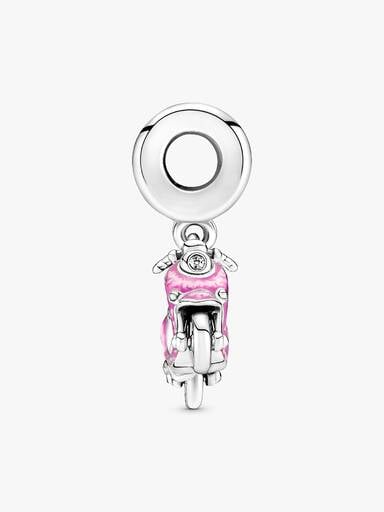 Rosafarbener Motorroller Charm-Anhänger