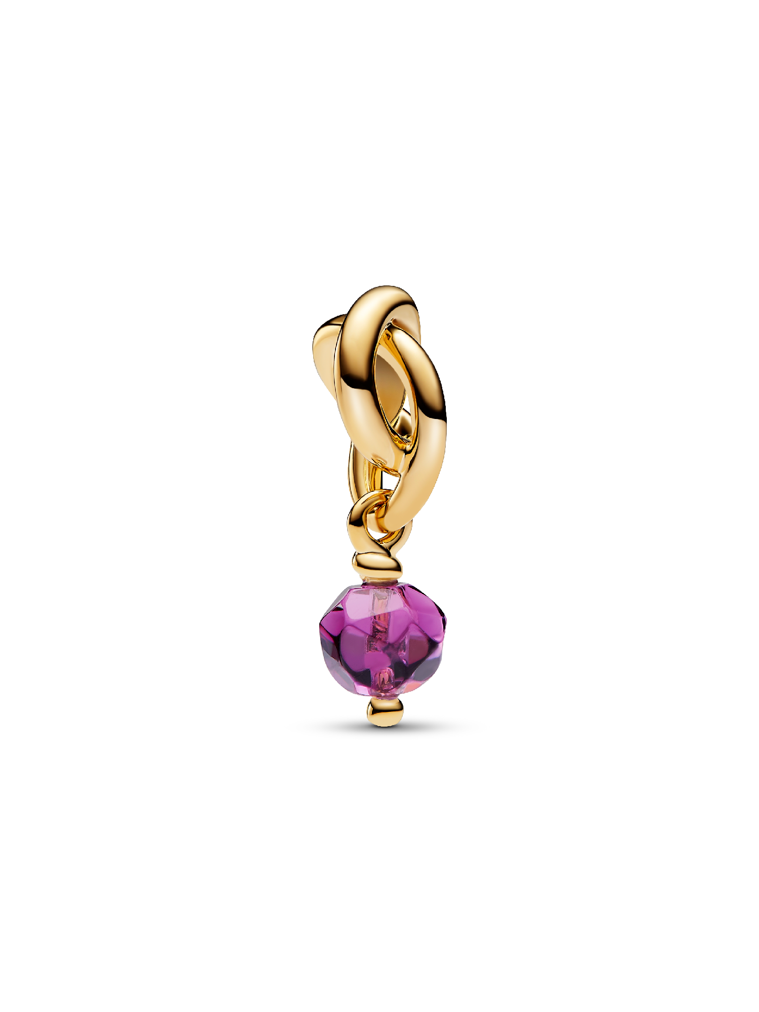 Facettierter violetter Ewigkeitskreis Charm-Anhänger
