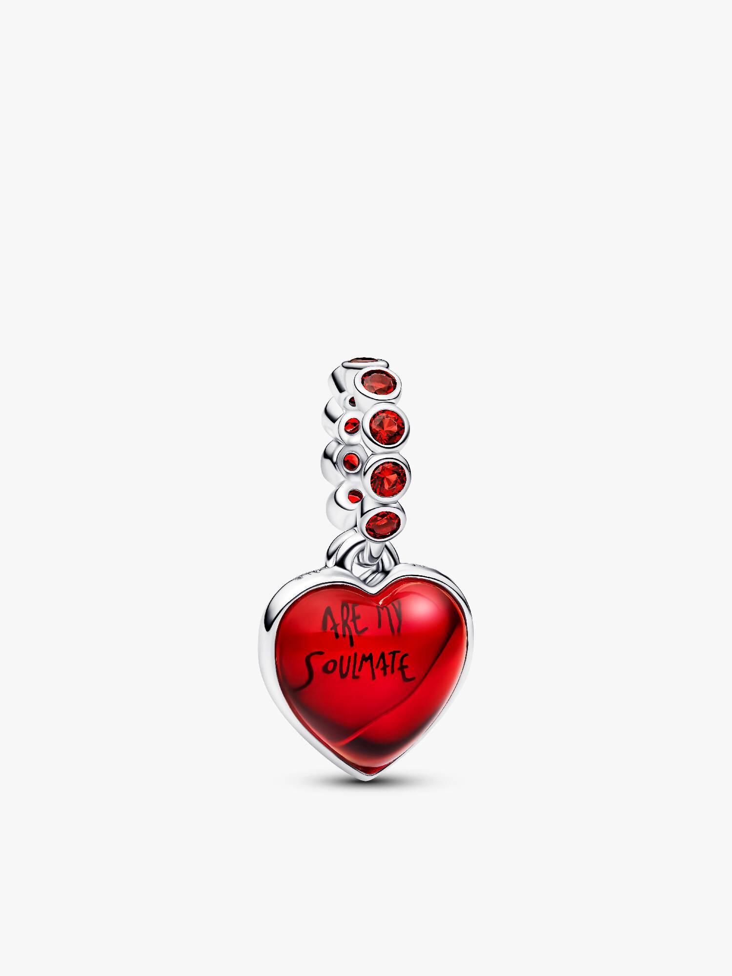 Rotes Murano-Glas Herz Doppel-Charm-Anhänger