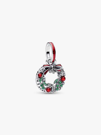 Weihnachtskranz Doppelter Charm-Anhänger