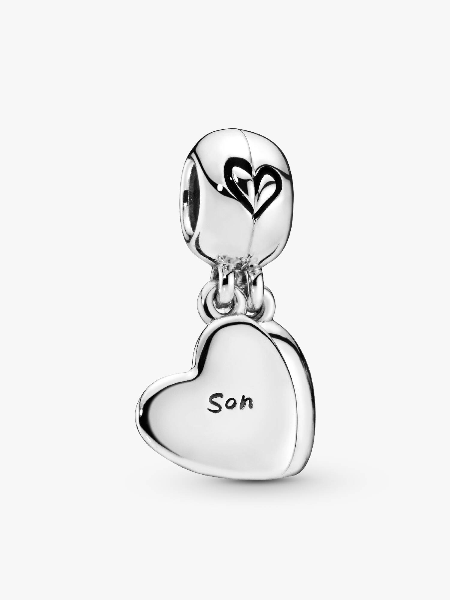 Mutter und Sohn Herz Teilbarer Charm-Anhänger