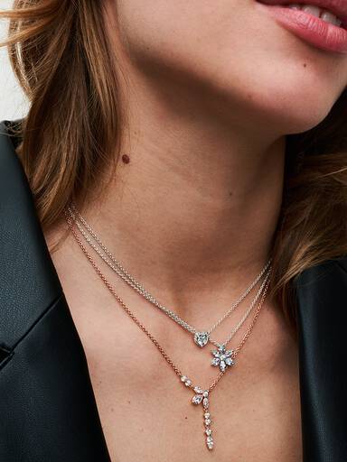 Funkelnde Herbarium Cluster Tropfen Collier-Halskette