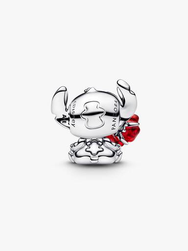 Disney Stitch Rose Murano-Glas-Charm