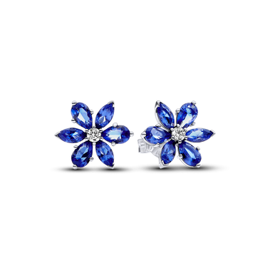 Funkelnde Blaue Herbarium Cluster Ohrringe