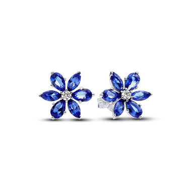 Funkelnde Blaue Herbarium Cluster Ohrringe