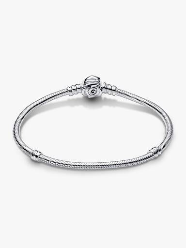 Pandora Moments Blühende Rose Verschluss Schlangen-Gliederarmband