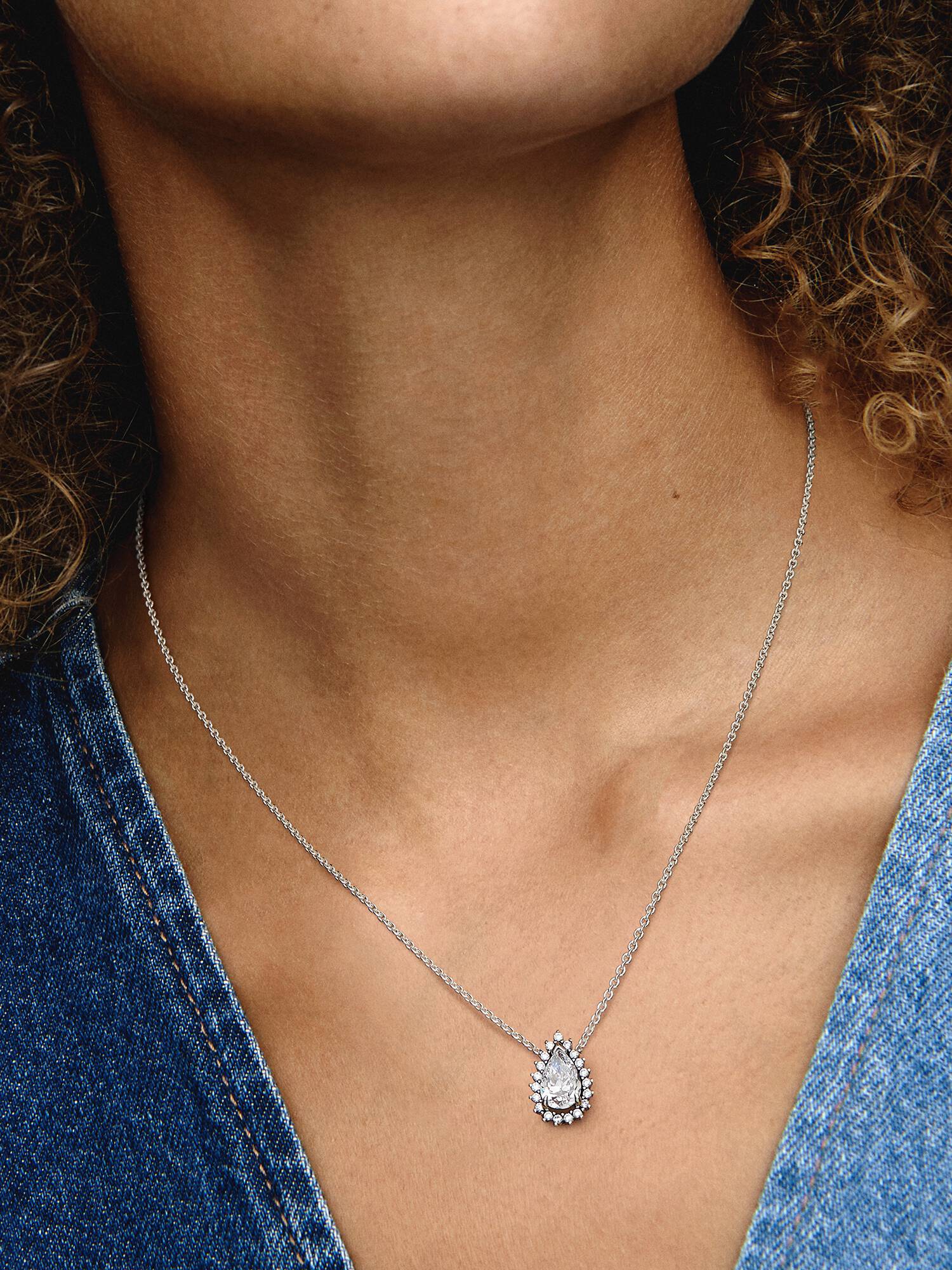 Funkelnde Birnen-Kranz Collier-Halskette