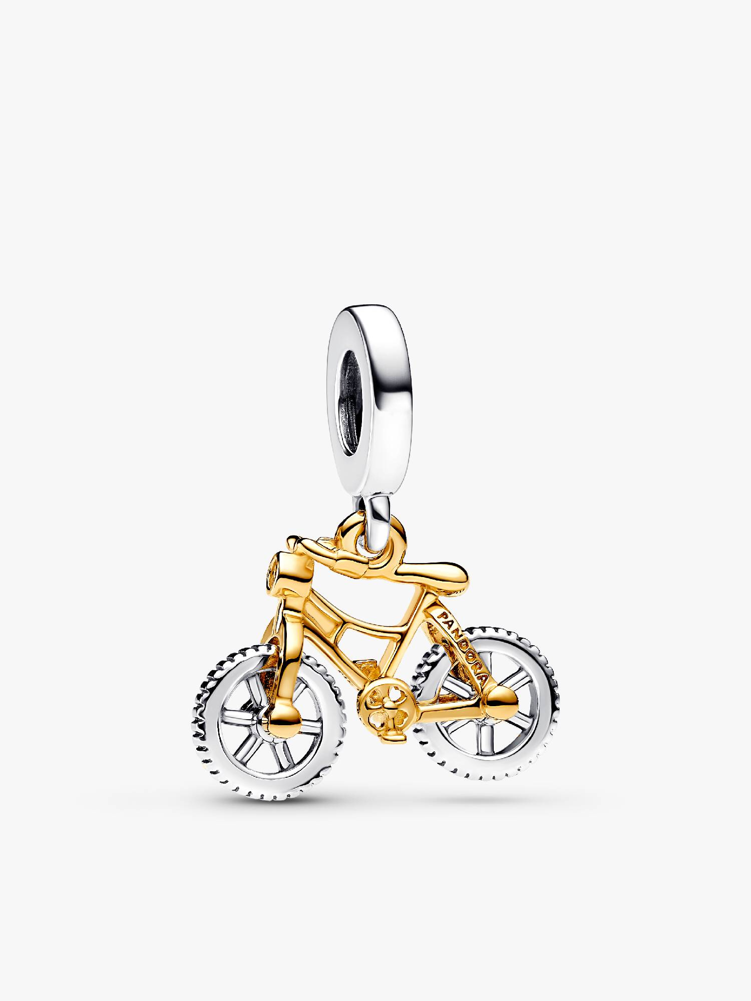 Bicolor Fahrrad mit Drehenden Rädern Charm-Anhänger