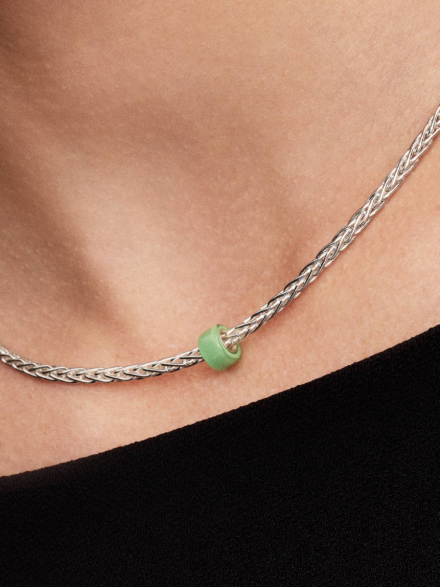 Grüner Murano-Glas Mini-Charm