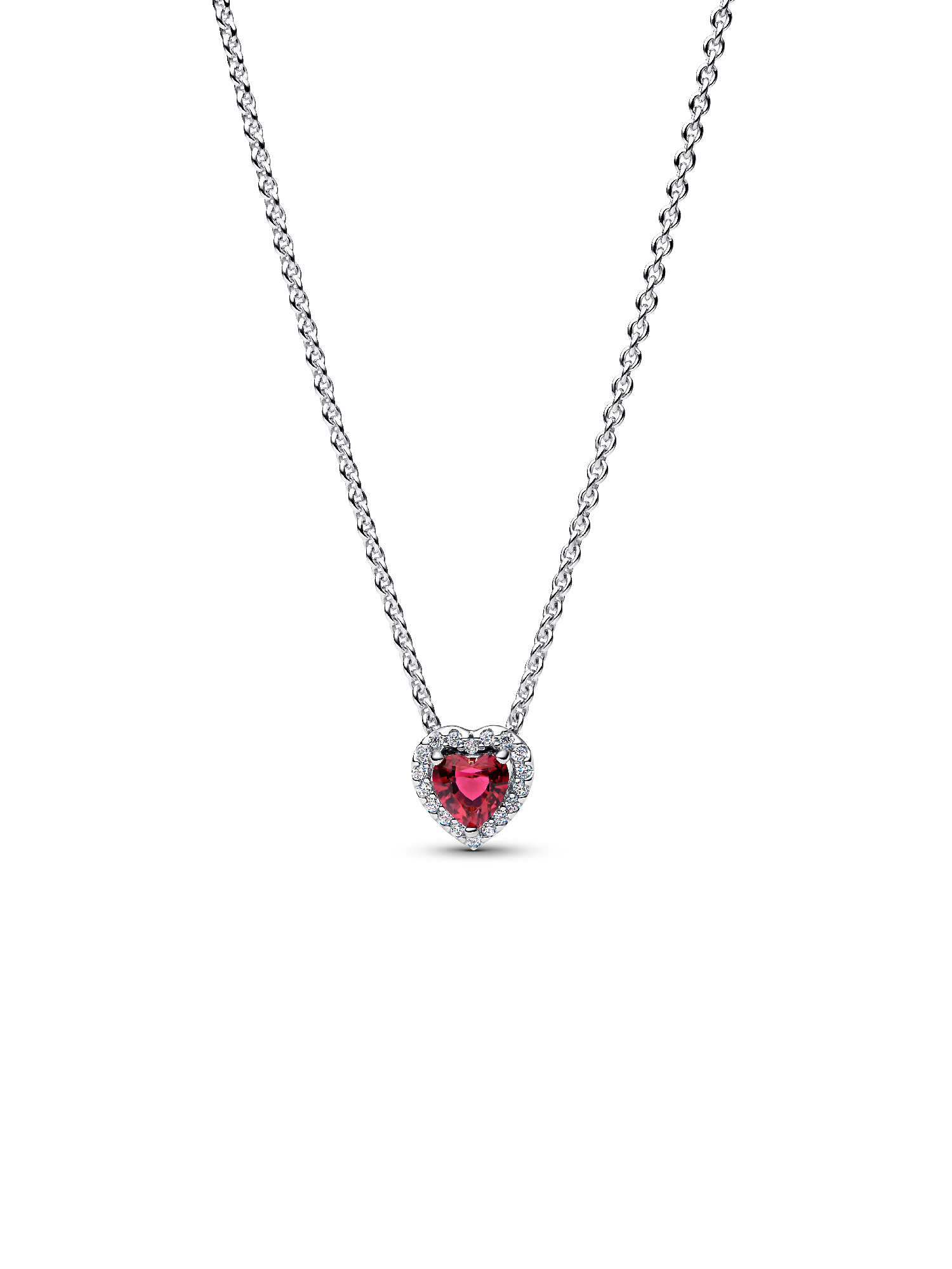 Erhabenes Rotes Herz Collier-Halskette
