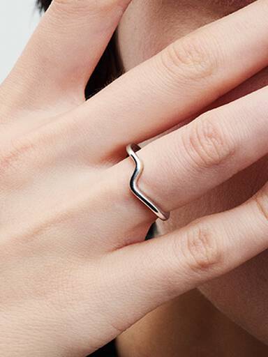 Polierte Welle Ring