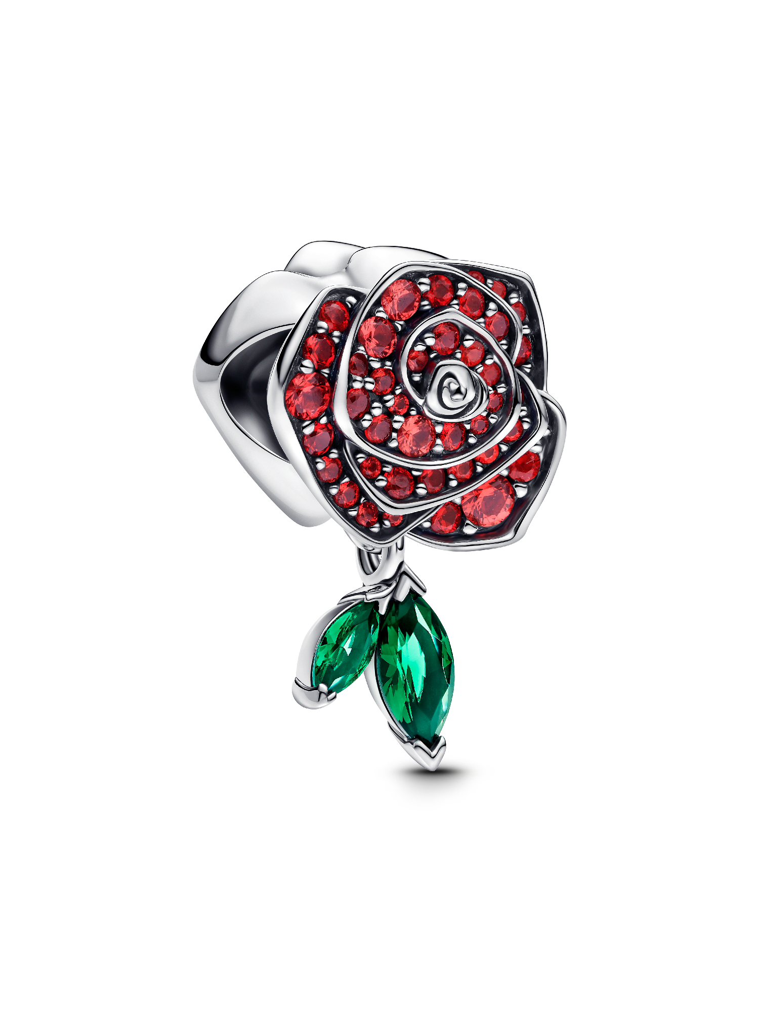 Funkelnde Blühende Rose Charm