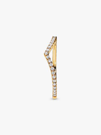 Funkelnder Wishbone Ring