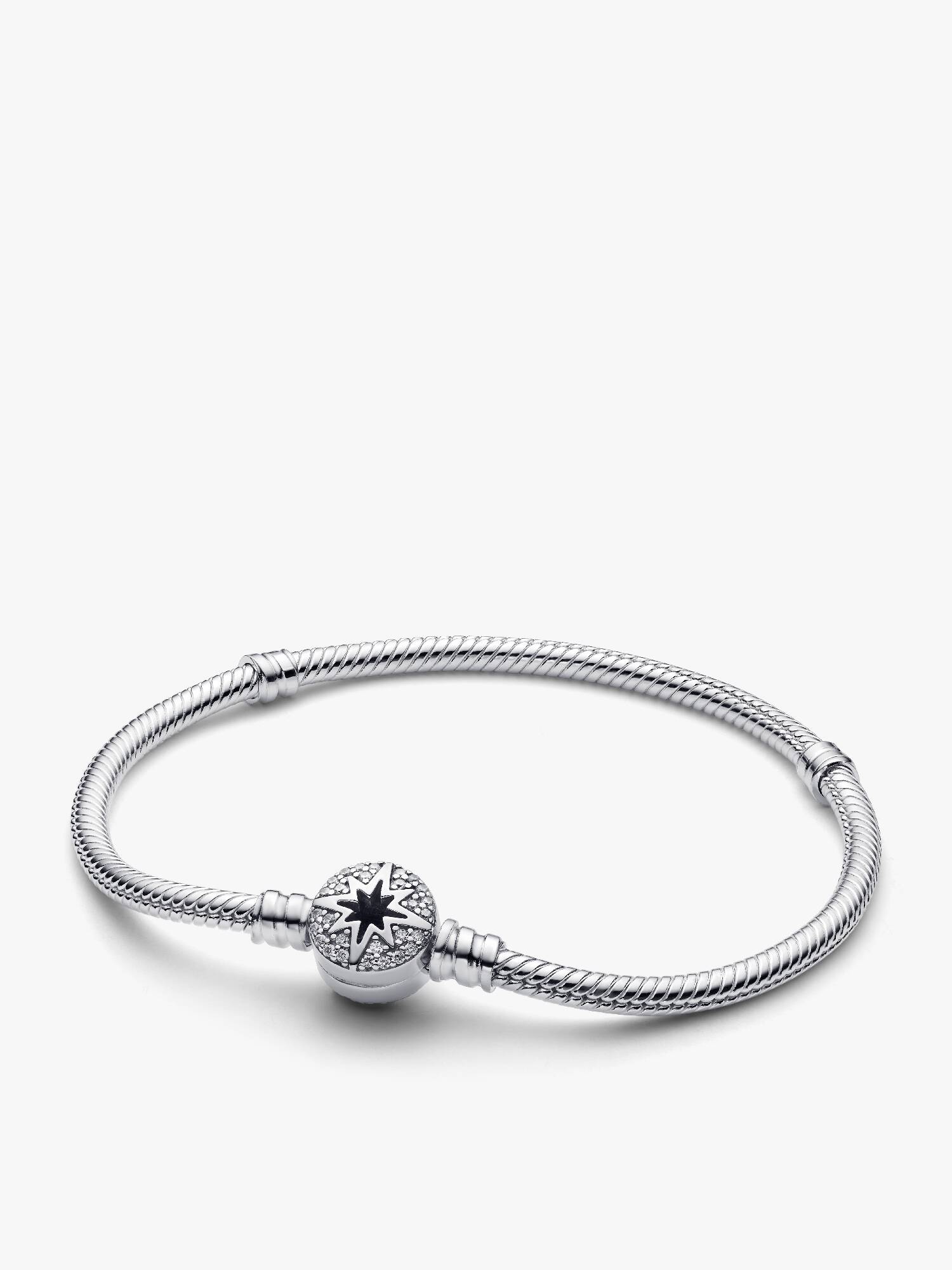 Schlangen-Gliederarmband mit Polarstern-Verschluss