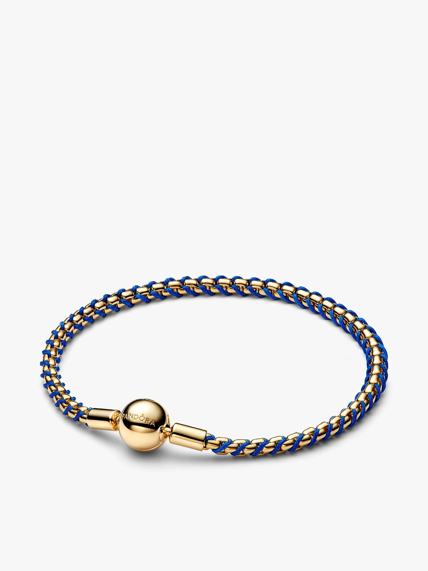 Blaue Kordel Kastenkette Armband