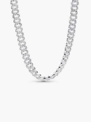 Pavé Cuban Gliederhalskette