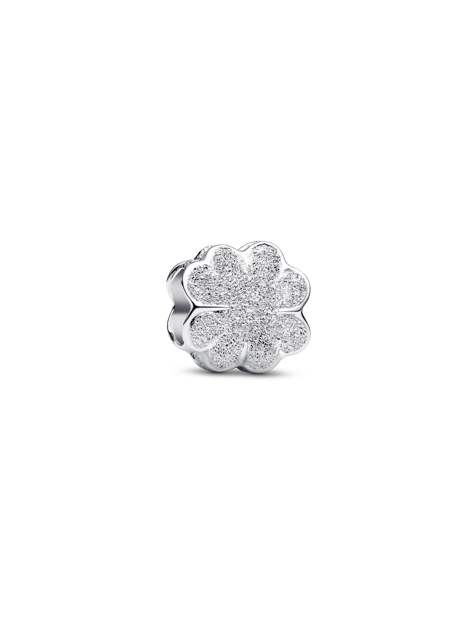 Strukturiertes Kleeblatt Mini-Charm