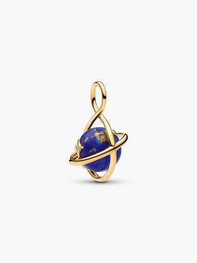Drehender Himmlischer Blauer Planet Charm-Anhänger