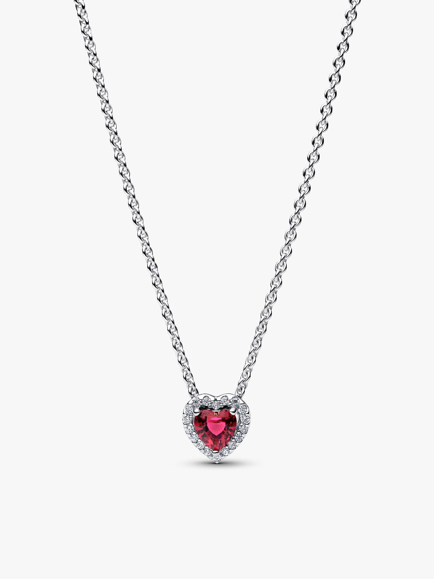 Erhabenes Rotes Herz Collier-Halskette