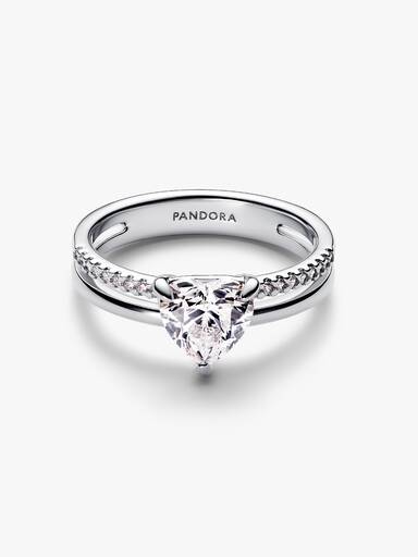 Doppelband Herz Ring
