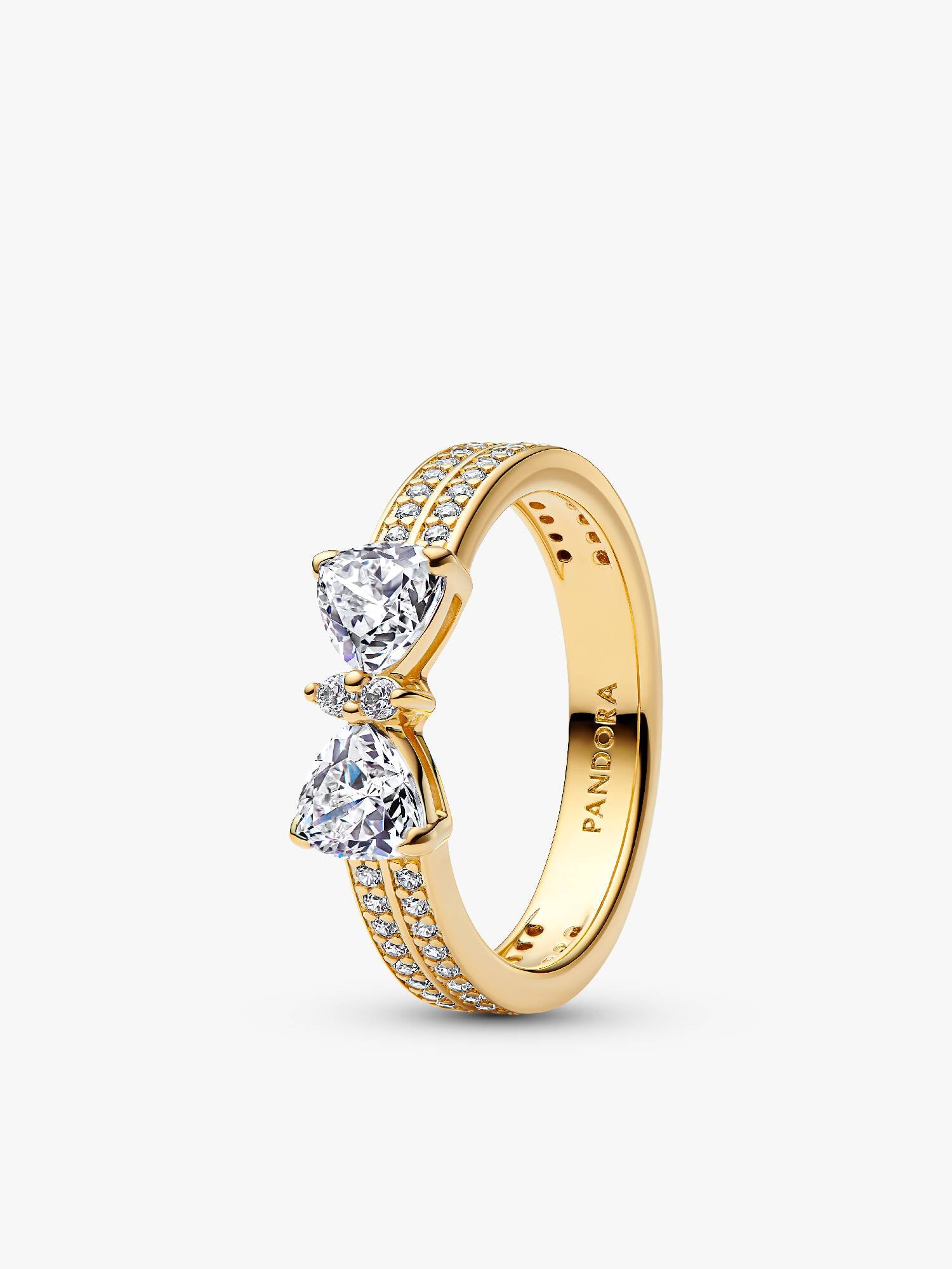 Funkelnde Schleife Doppelreihiger Ring