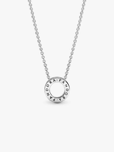 Pandora Logo Pavé-Kreis Halskette