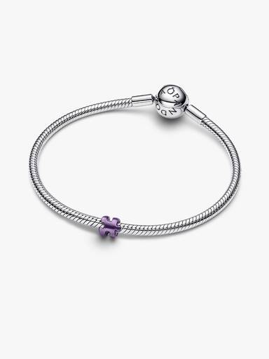 Violettes Puzzleteil Mini-Charm