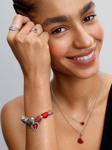 Rose Herz Charm