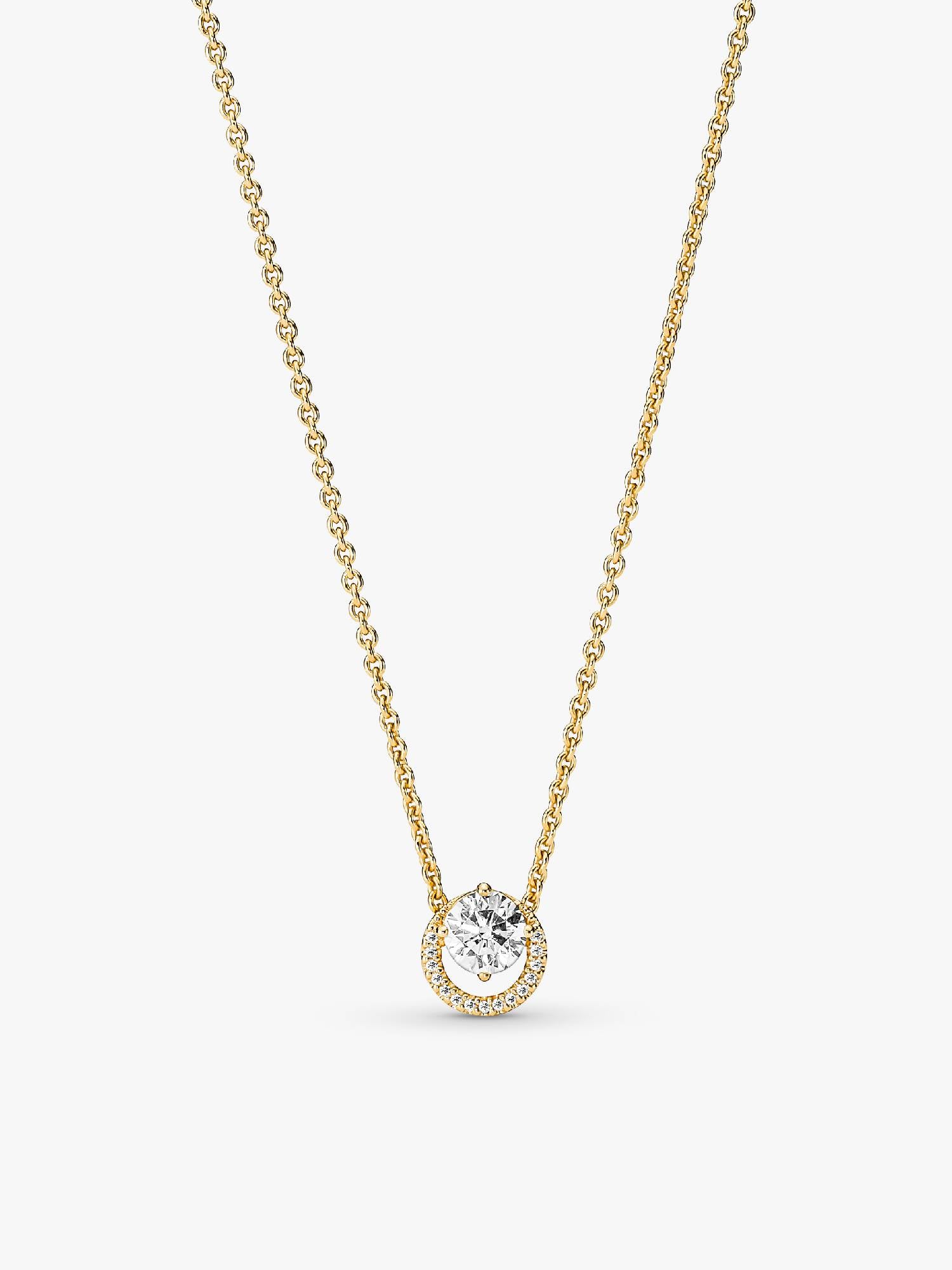 Funkelnder Runder Strahlenkranz Collier-Halskette