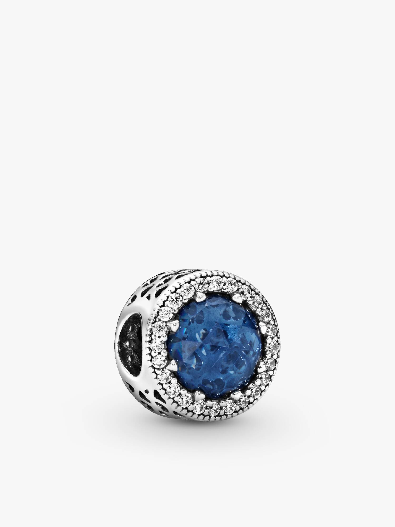 Mitternachtsblauer Strahlenkranz der Herzen Charm