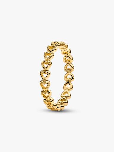 Gereihte Herzen Ring
