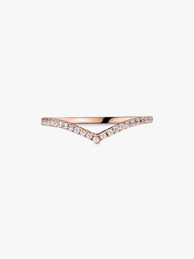 Funkelnder Wishbone Ring