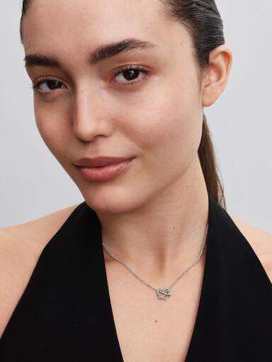 Funkelnde Unendlichkeits-Herz Collier-Halskette