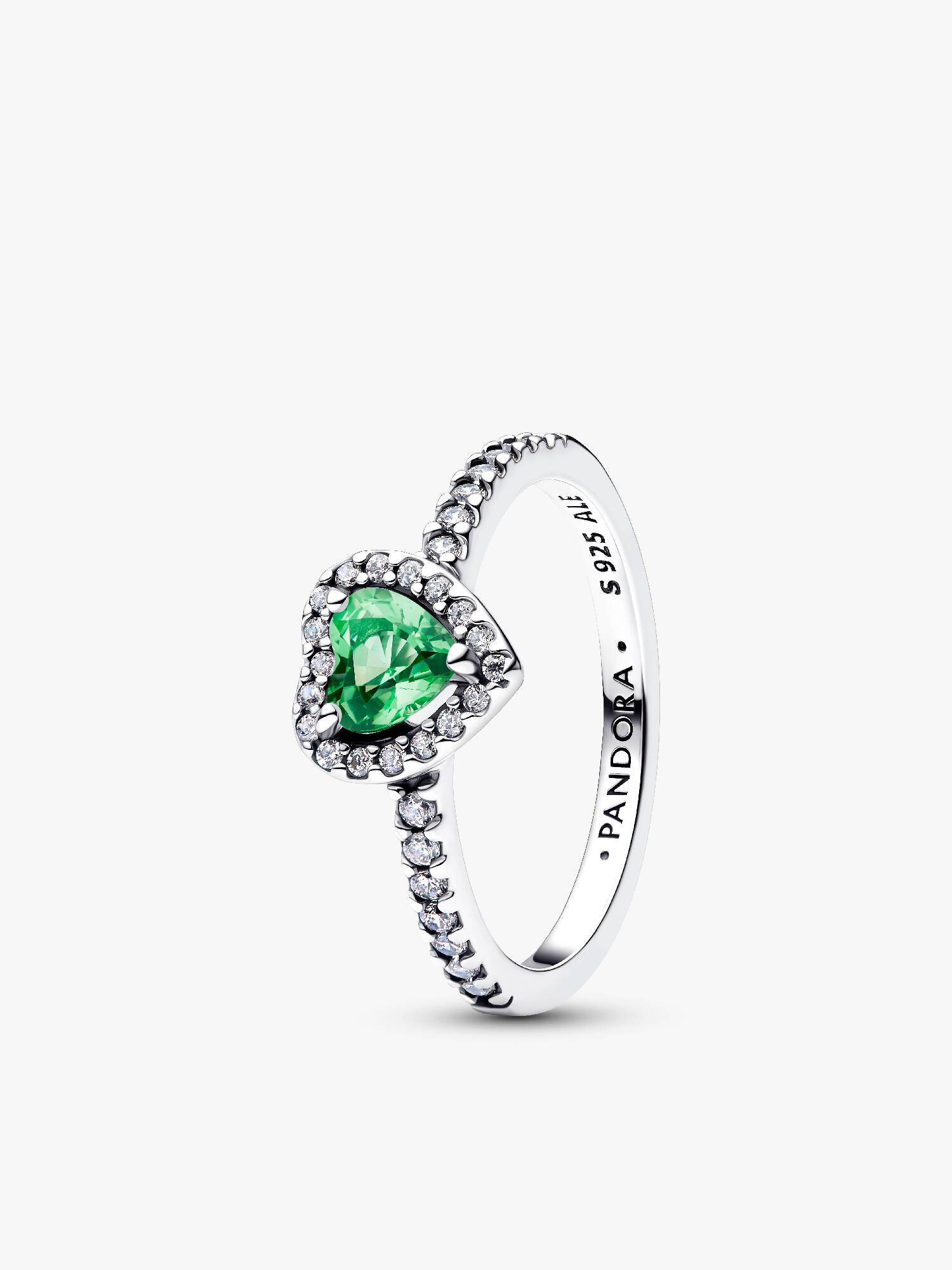 Erhabenes Mintgrünes Herz Ring