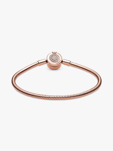 Funkelndes Crown O Schlangen-Gliederarmband
