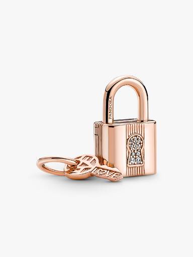 Vorhängeschloss & Schlüssel Charm-Anhänger