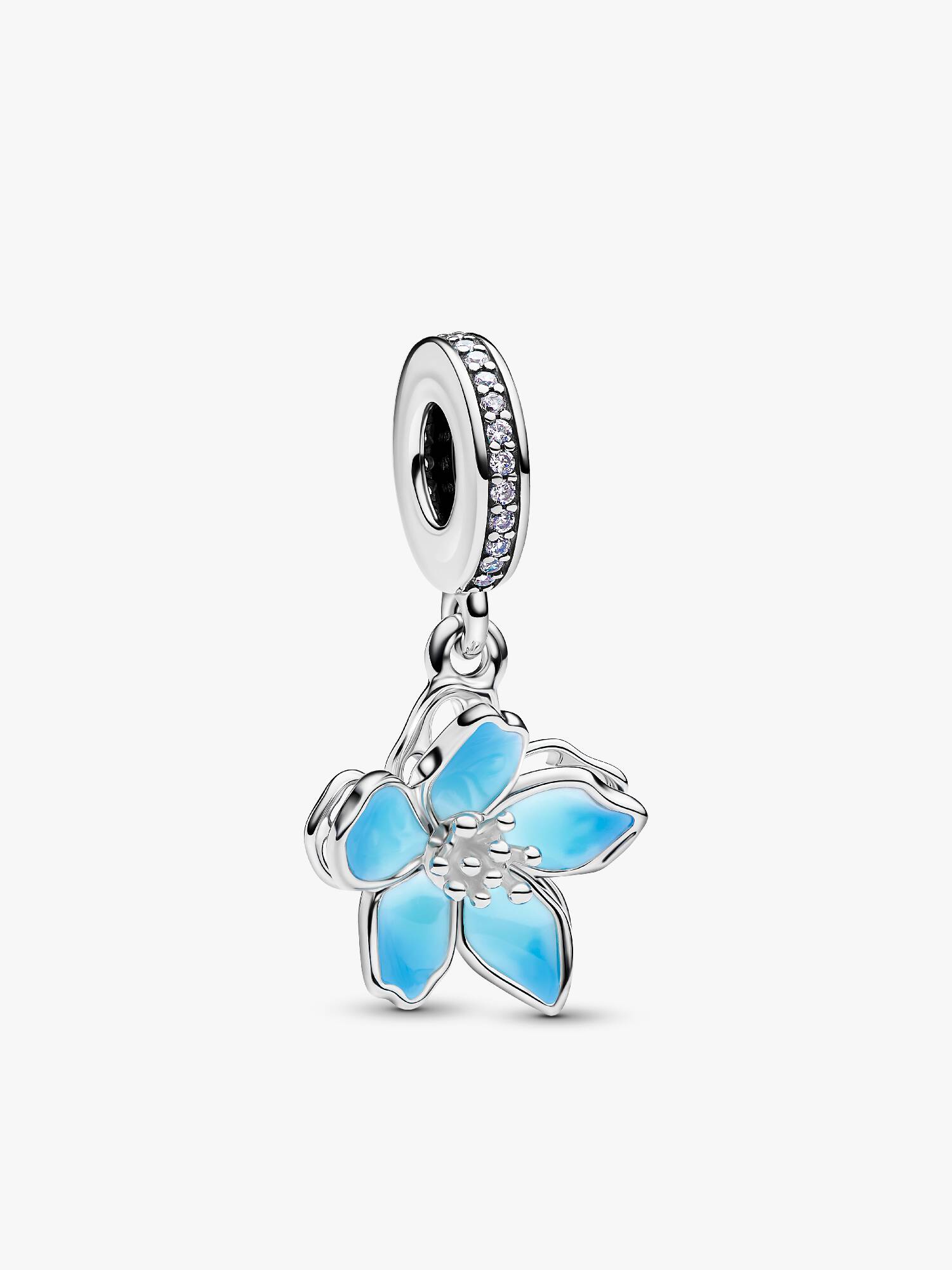 Blaue Blüte Charm-Anhänger