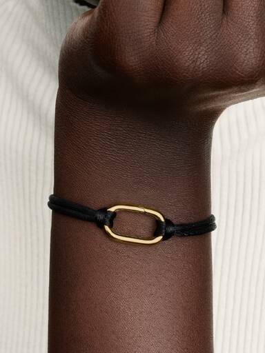 Aufklappbares Glied Kordel Armband