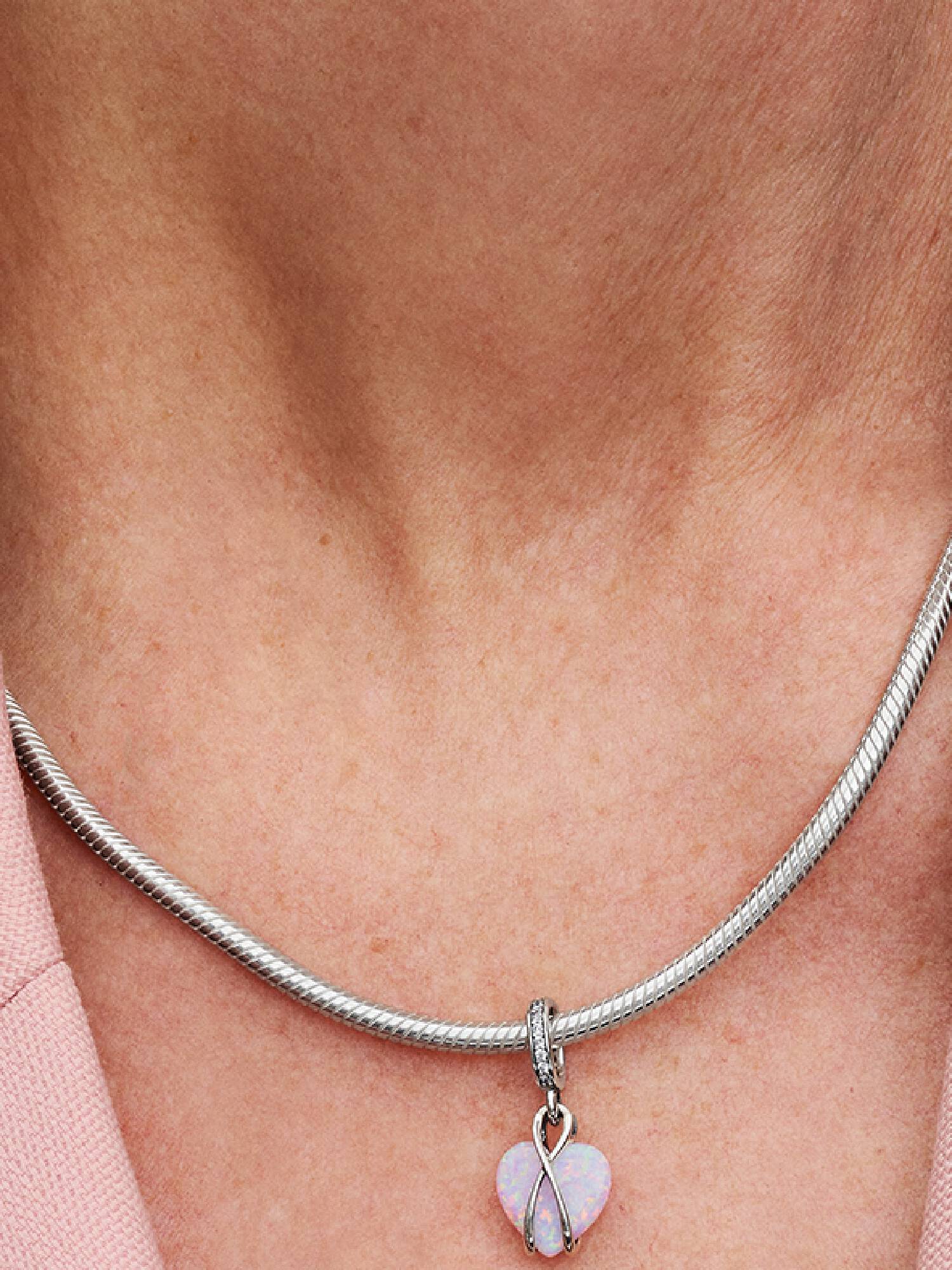 Mum Schillernder Herz Charm-Anhänger