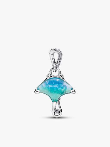 Schmuckset Rochen und Muschel Charm-Halskette
