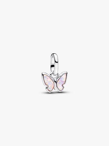 Rosafarbener Schmetterling Mini-Charm-Anhänger