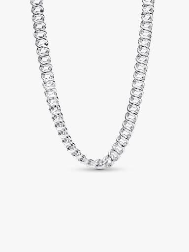 Pavé Cuban Gliederhalskette