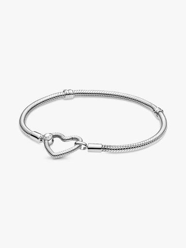 Pandora Moments Herzverschluss Schlangen-Gliederarmband