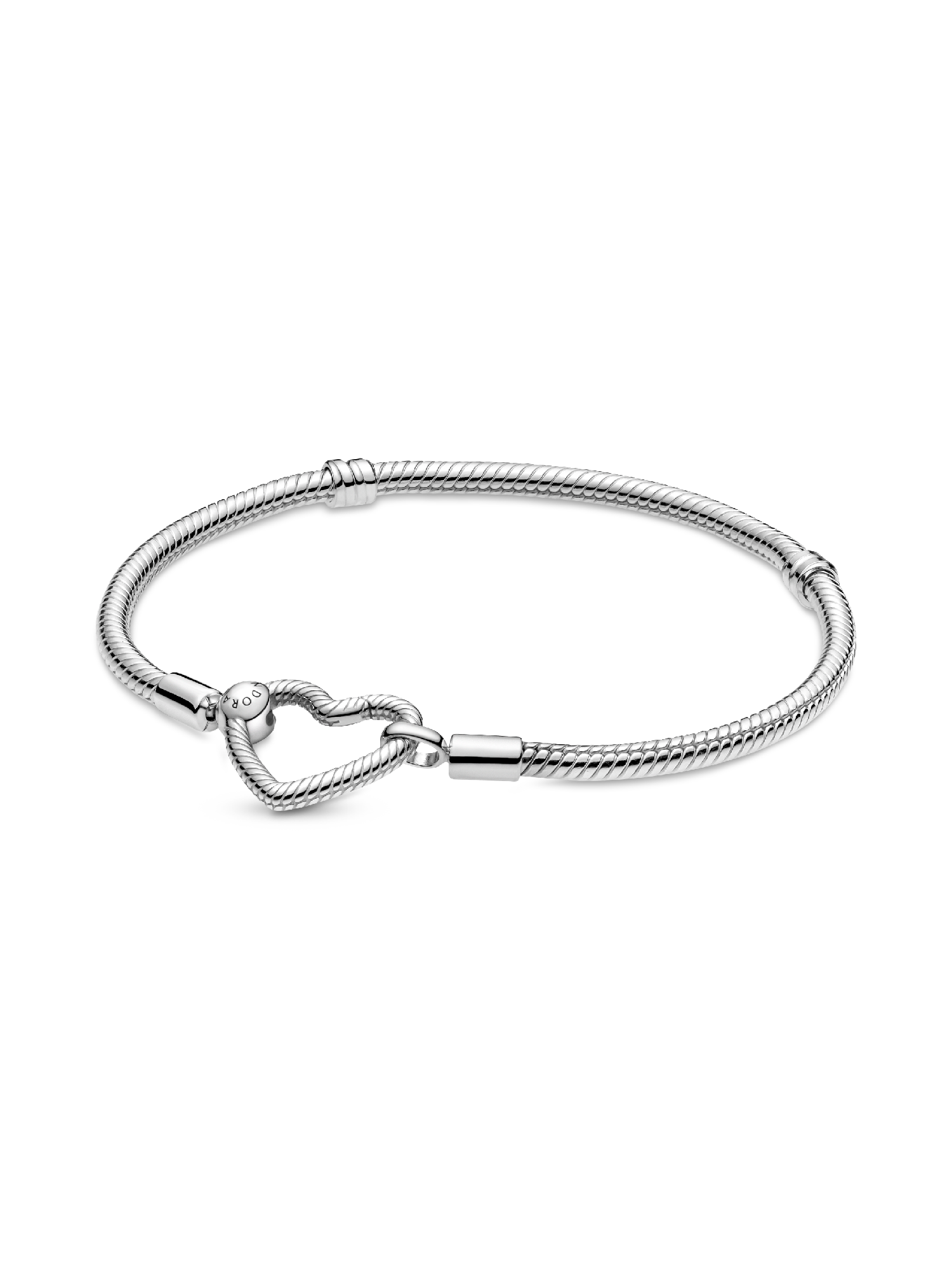 Pandora Moments Herzverschluss Schlangen-Gliederarmband