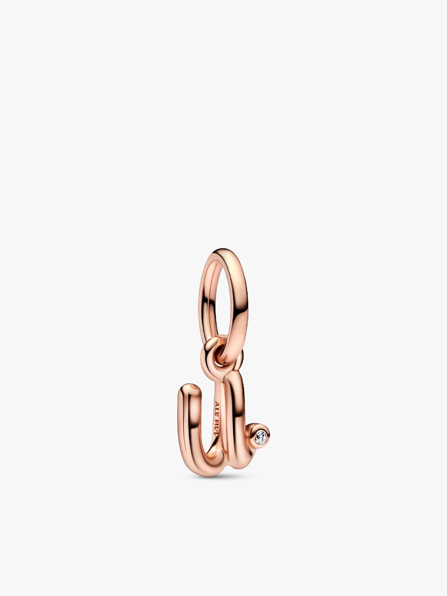 Buchstabe u Handschrift Charm-Anhänger