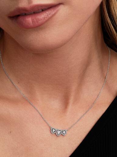 Strahlenkranz Herz Trilogie Collier-Halskette