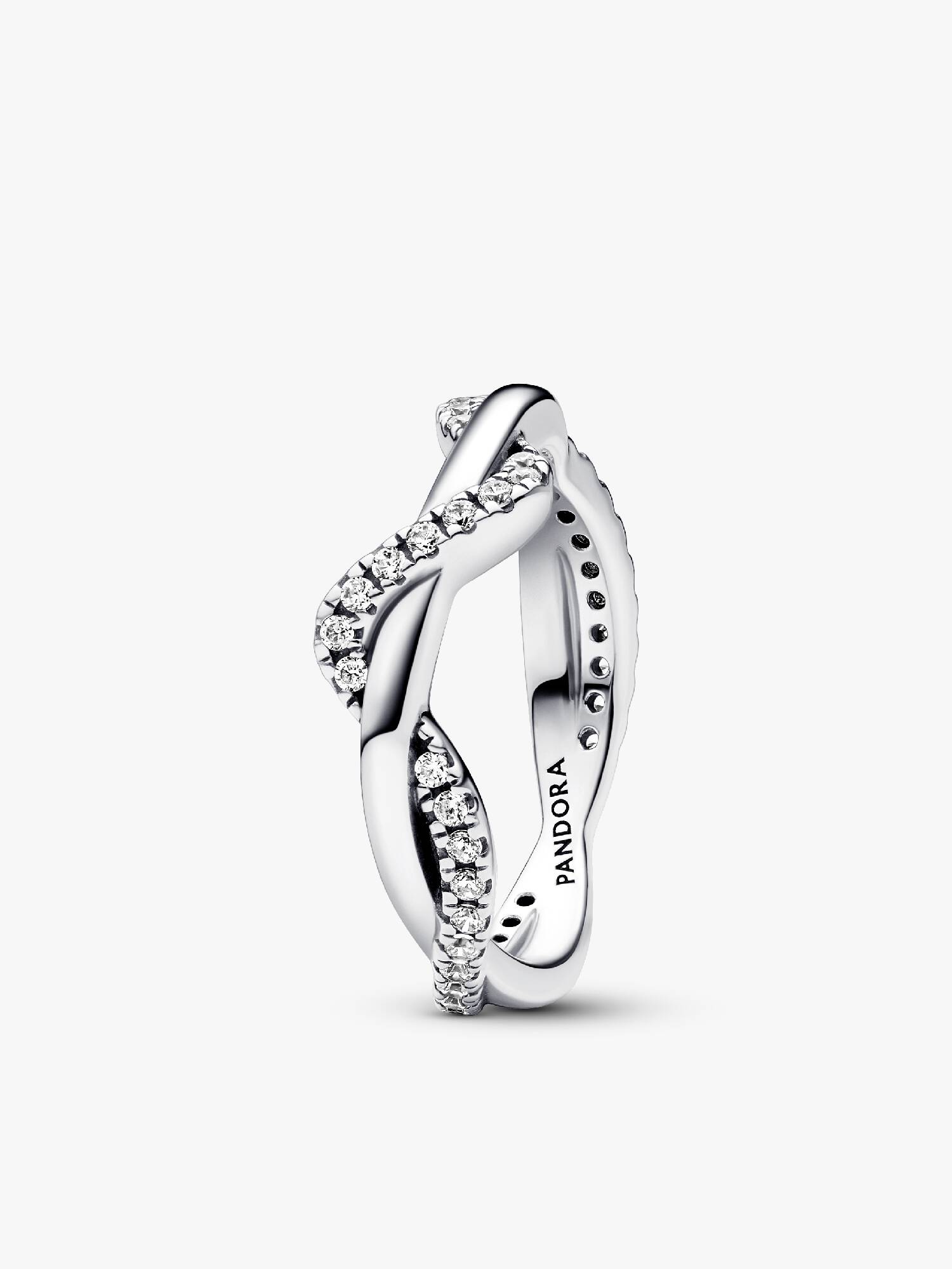 Funkelnde Verschlungene Welle Ring