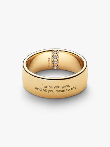 Gravierbares Breites Band Ring