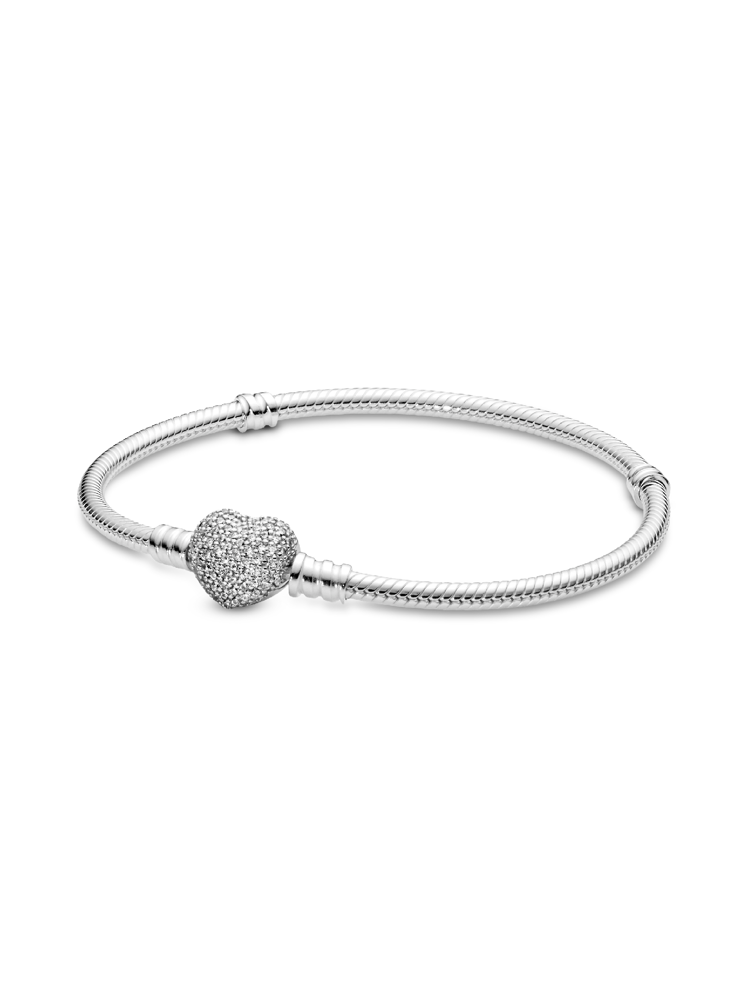 Moments Schlangen-Gliederarmband mit Funklendem Herz-Verschluss