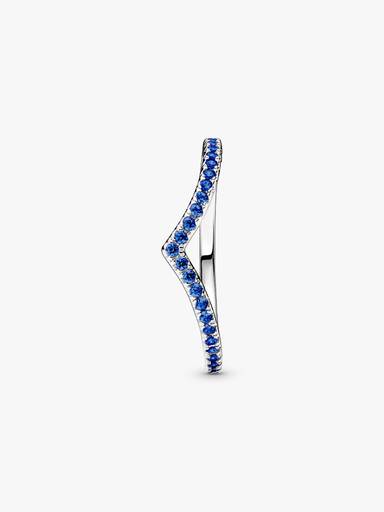 Pandora Timeless Wishbone Funkelnder Blauer Ring